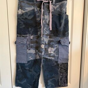 Camouflage Patchwork Cargo Pants